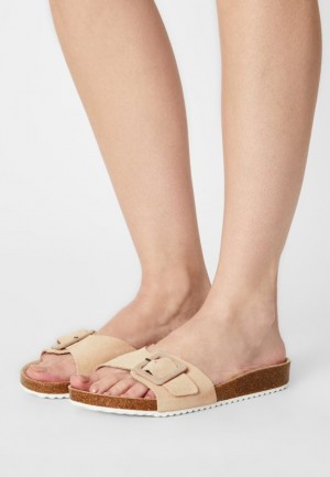 Anna Field Mules Pantoffels Dames Beige | 2801-ALJCI