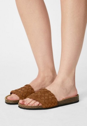 Anna Field Mules Pantoffels Dames Bruin | 1297-XGEDJ