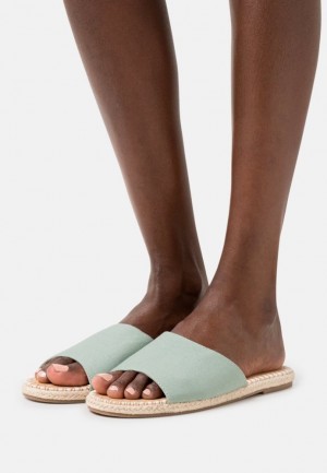 Anna Field Mules Pantoffels Dames Mintgroen | 1687-ANRUK