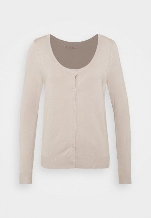 Anna Field Open Crew Cardigan Cardigan Cardigan Dames Beige | 0675-GJETW