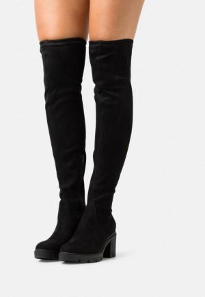 Anna Field Over The Knee Boots Laarzen Dames Zwart | 2715-KBWIR