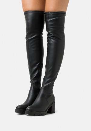 Anna Field Over The Knee Boots Laarzen Dames Zwart | 2540-FSNBJ