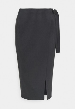 Anna Field Pencil Skirt Rok Dames Donkergrijs | 7815-KZLOS