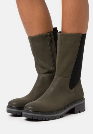 Anna Field Platform Boots Laarzen Dames Donkergroen | 3028-UVFJS