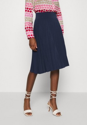 Anna Field Plisse A Line Mini Skirt A Line Skirt Rok Dames Donkerblauw | 6387-JEMVS