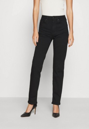 Anna Field Rechtdoor Leg Rechtdoor Leg Jeans Broek Dames Zwart Blauw | 0836-LPAYV