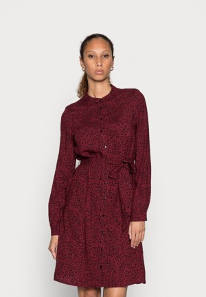 Anna Field Shirt Jurken Jurk Dames Bordeaux | 0176-PYJHV