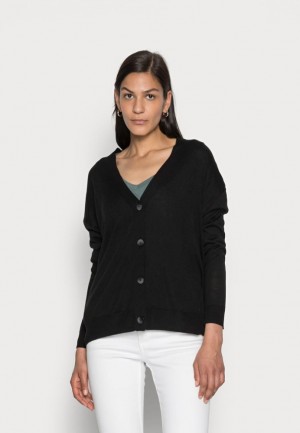 Anna Field Silk Blend Cardigan Cardigan Cardigan Dames Zwart | 7619-YNURH