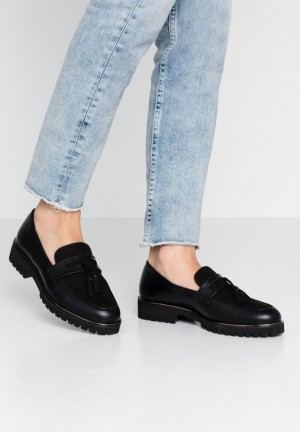 Anna Field Slip Ons Laag Schoenen Dames Zwart | 0432-MPVSE