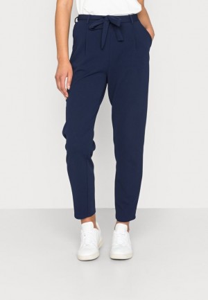Anna Field Trousers Broek Dames Donkerblauw | 3025-QGKOD