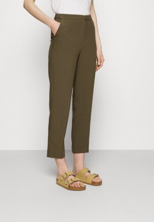 Anna Field Trousers Broek Dames Khaki | 9248-MFSEQ