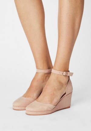 Anna Field Wedges Hakken Dames Lichtroze | 9240-IQTEX