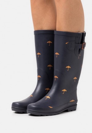 Anna Field Wellies Laarzen Dames Donkerblauw | 2165-NSVRO