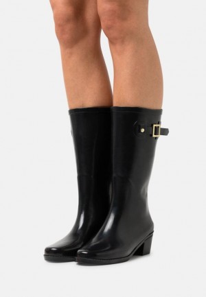 Anna Field Wellies Laarzen Dames Zwart | 4301-MGCYS